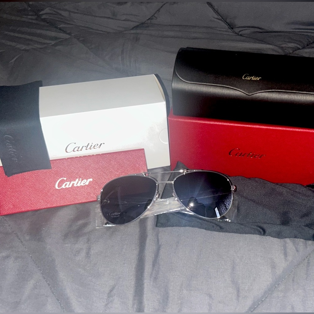 Cartier Unisex Silver Glasses - Never Worn - EVERYTHING INCLUDED